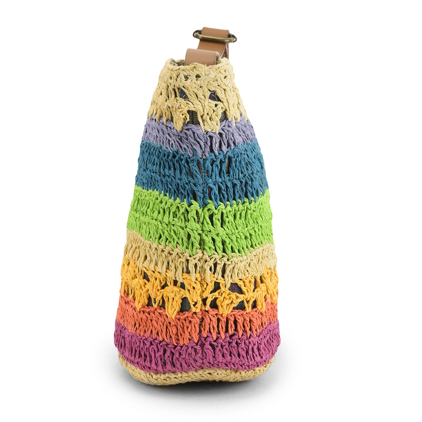 Nusayi - Multicolor Raffia Crochet Sling Bag