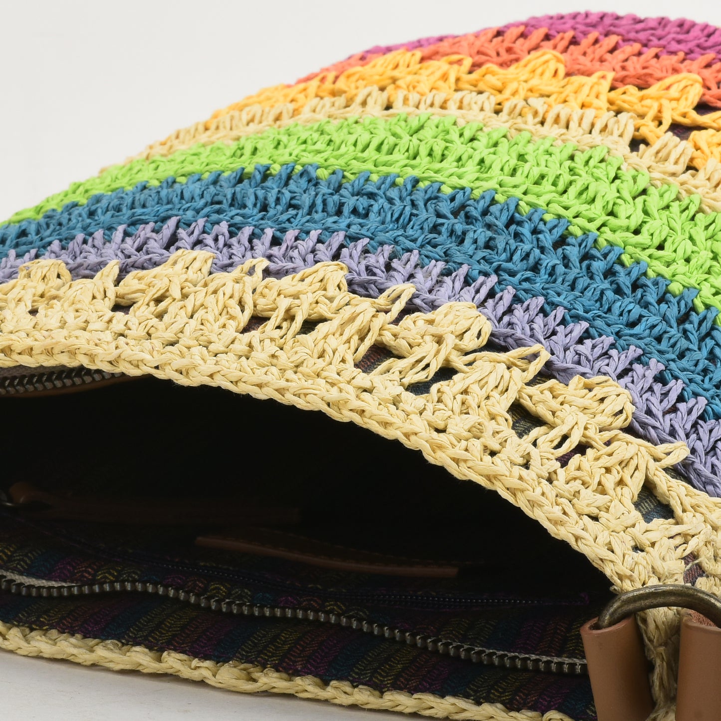 Nusayi - Multicolor Raffia Crochet Sling Bag