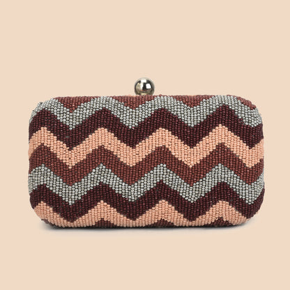 Wavy Beads - Tricolor Clutch Bag