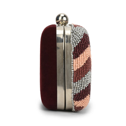 Wavy Beads - Tricolor Clutch Bag