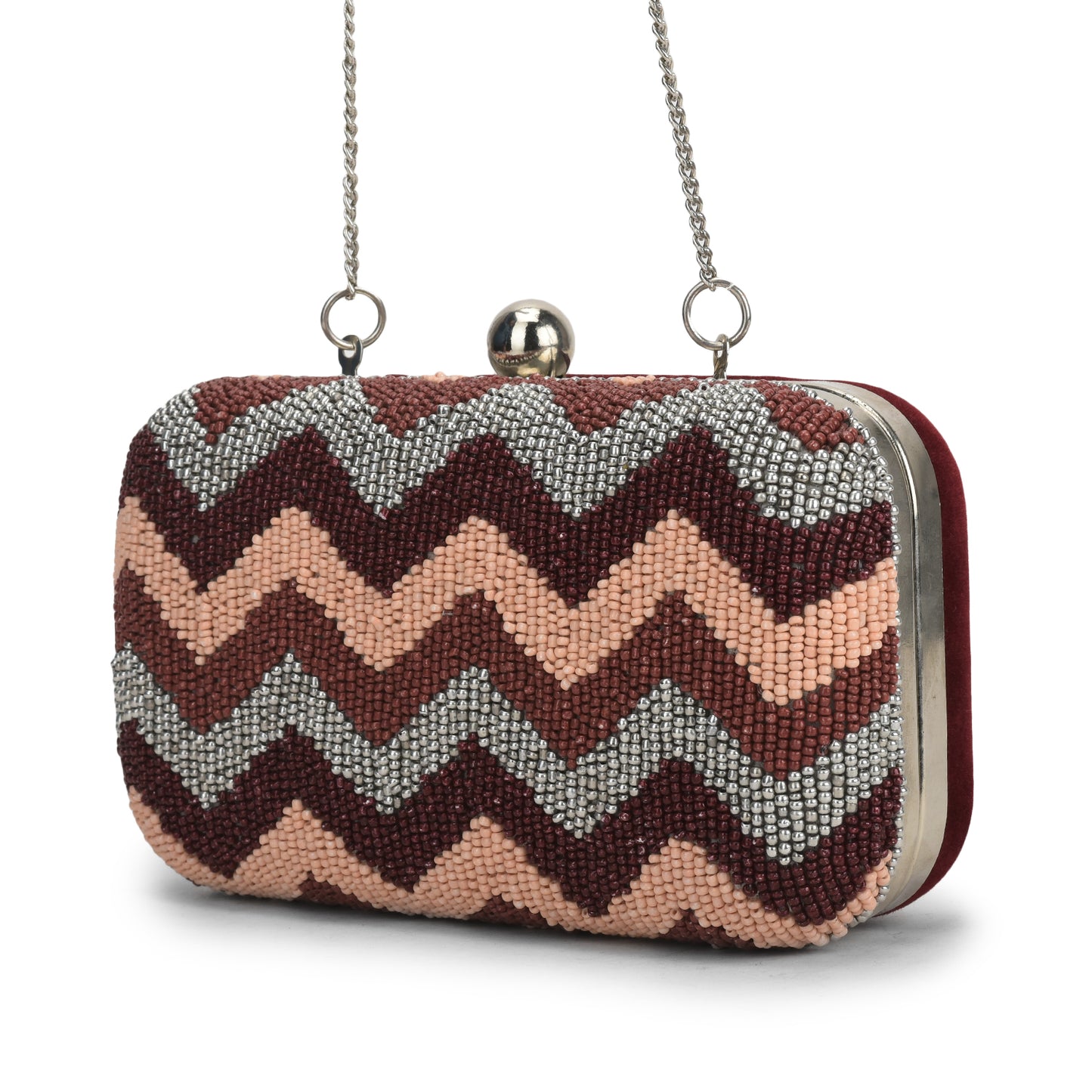 Wavy Beads - Tricolor Clutch Bag