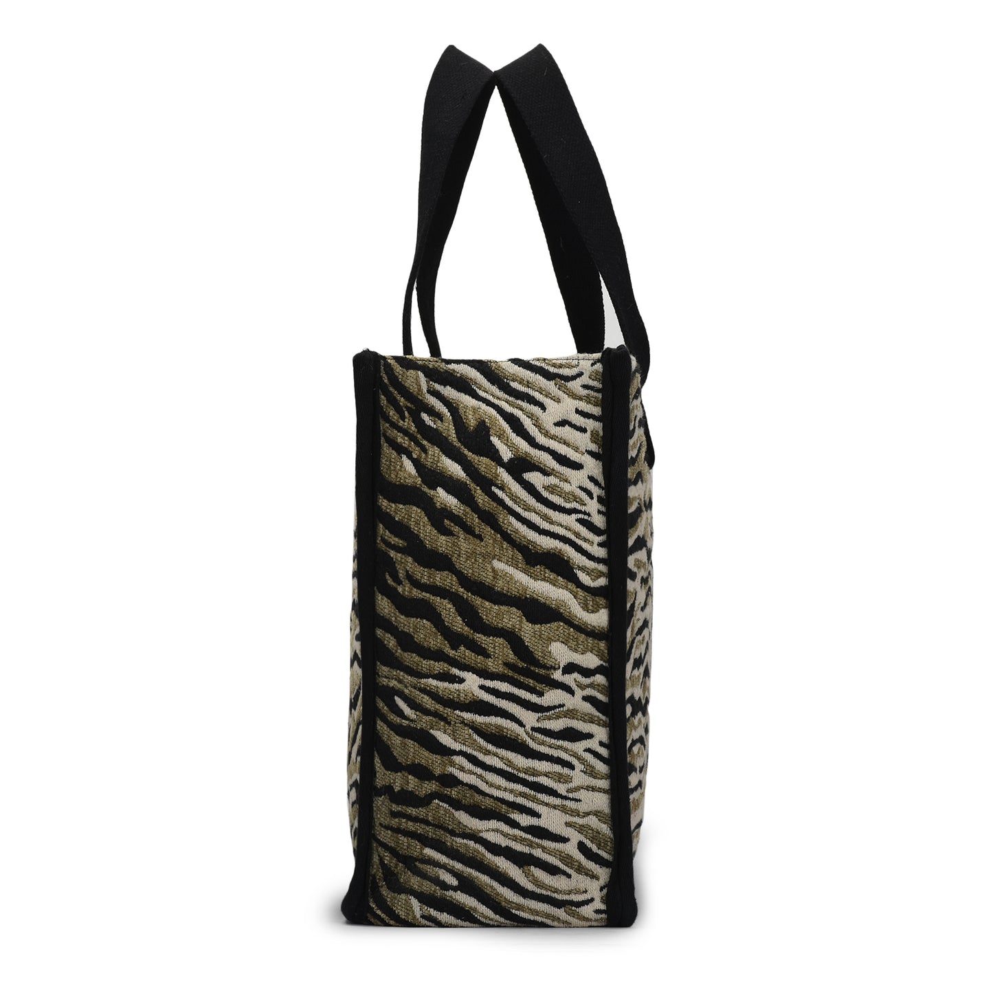 Anileo - Brown & Black Jacquard Box Bag - Jumbo