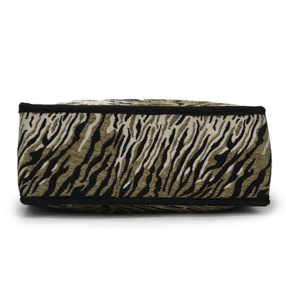 Anileo - Brown & Black Jacquard Box Bag - Jumbo