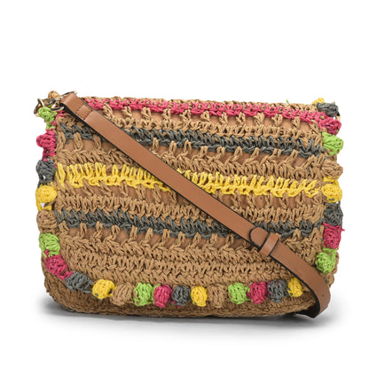Debola - Multicolor Raffia Crossbody Bag