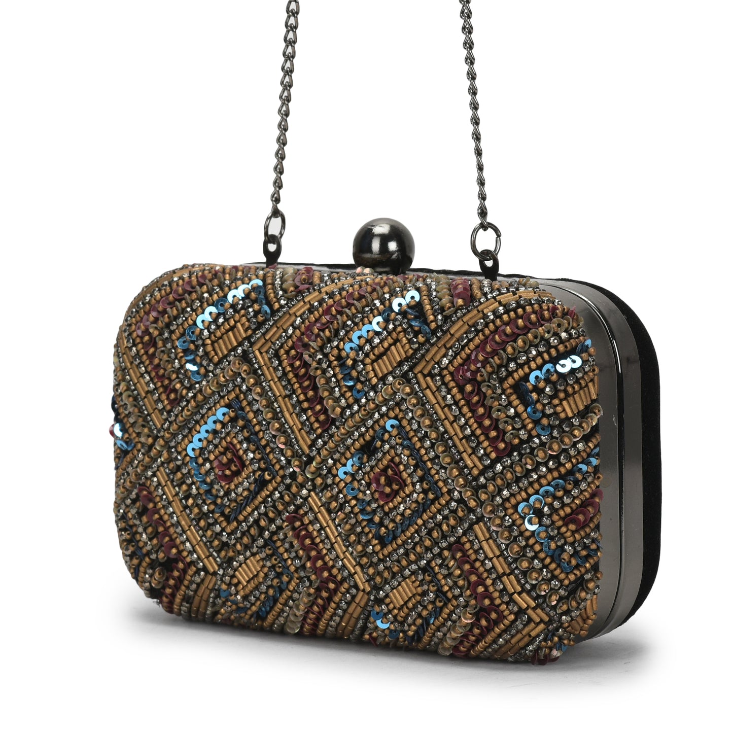 Embellia- Sequince & Beaded Clutch Bag