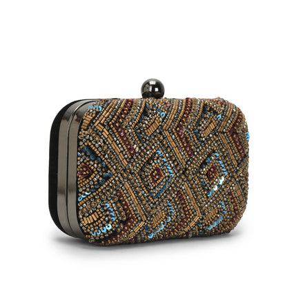 Embellia- Sequince & Beaded Clutch Bag