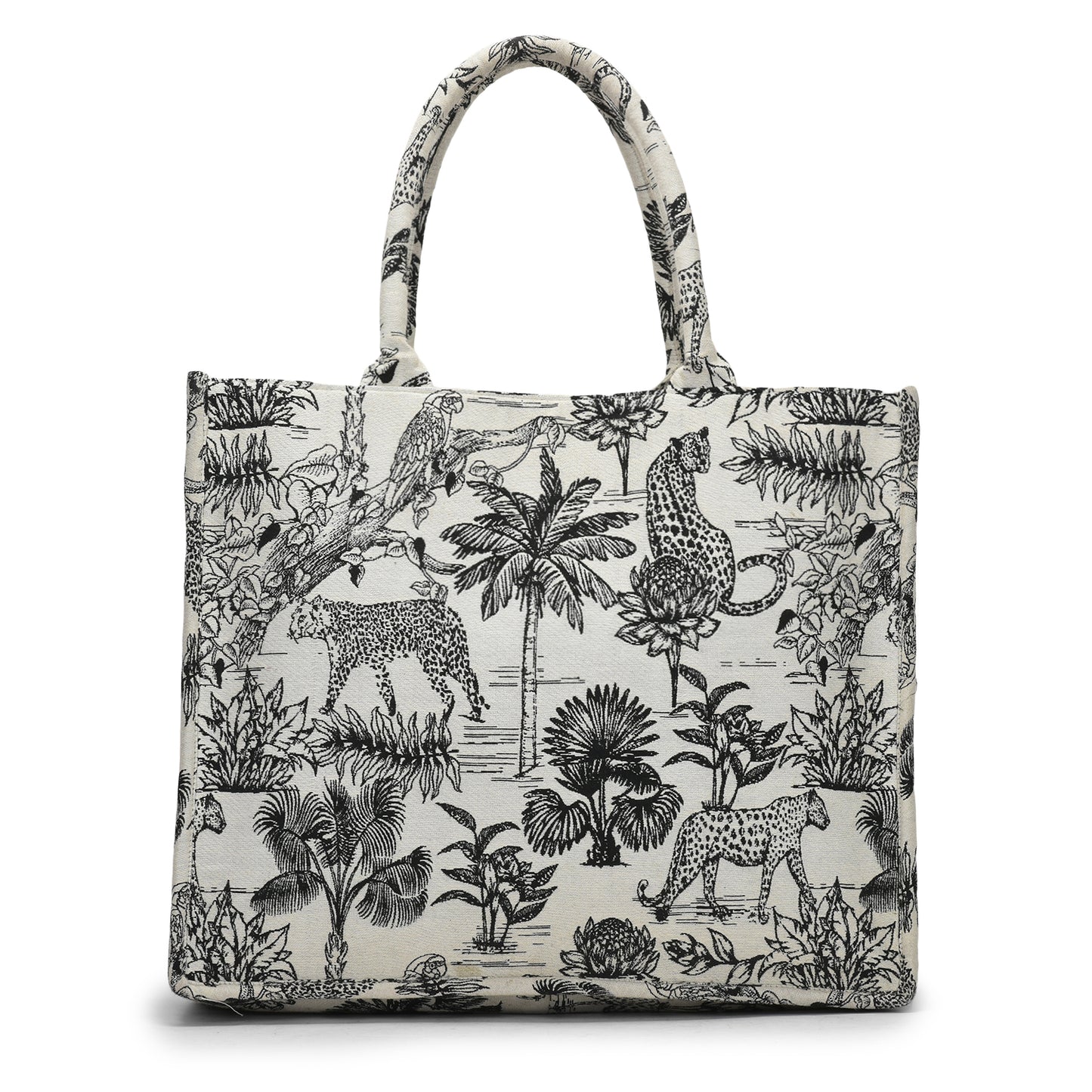 Vufia - Black & White Jacquard Box Bag - Jumbo